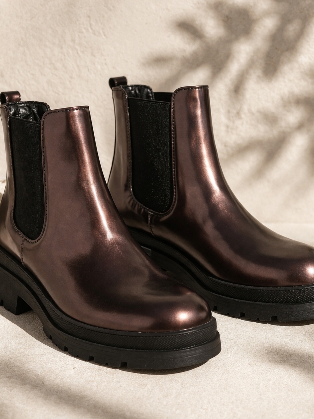 Steve Madden Metallic Brown Chelsea Boots for Kids